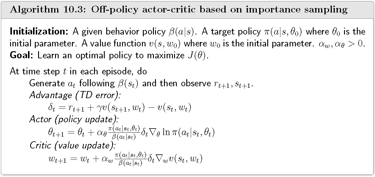 AC with off-policy