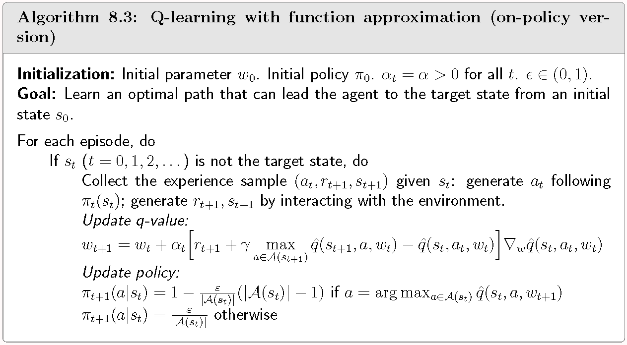 Q-learning with function approximation