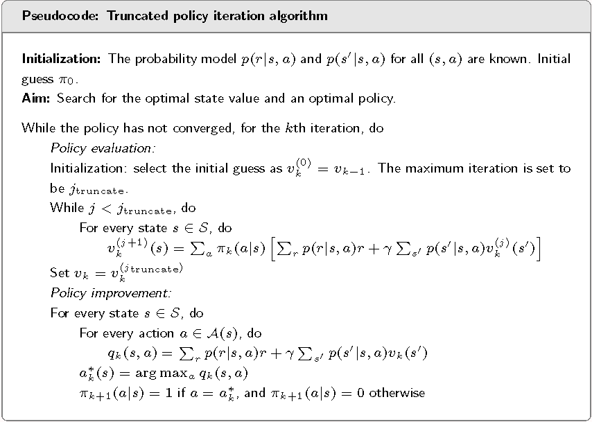 truncated policy iteration